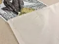 Bieżnik dekoracyjny Flora 40x90 cm beżowy liście kwiaty