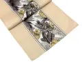 Bieżnik dekoracyjny Flora 40x140 cm beżowy z pasem liści
