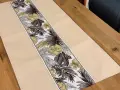 Bieżnik dekoracyjny Flora 50x100 cm beżowy z pasem liści