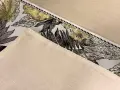 Bieżnik dekoracyjny Flora 70x140 cm beżowy szeroki z pasem liści