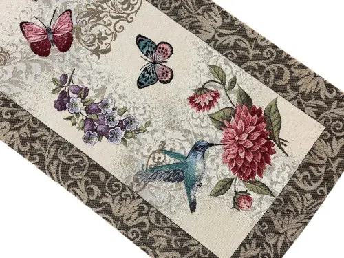 Bieżnik gobelinowy 40x100 cm Kolibry i Motyle