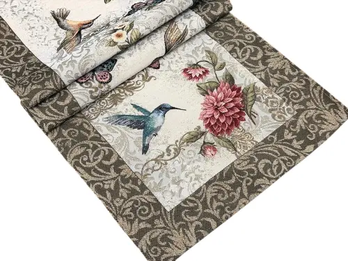 Bieżnik gobelinowy 45x140 cm Kolibry i Motyle