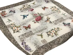 Obrus gobelinowy 100x100 cm Kolibry i Motyle
