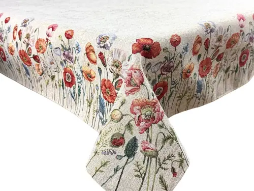 Obrus gobelinowy 140x240 cm Maki i Polne Kwiaty