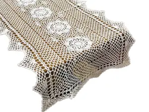 Bieżnik szydełkowy 50x140 cm biały