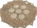 Obrus szydełkowy śr. 85 cm ecru okrągły