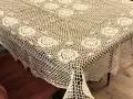 Obrus szydełkowy 130x180 cm ecru