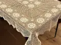 Obrus szydełkowy 140x220 cm ecru