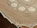 Obrus okrągły śr. 130 cm szydełkowy ecru