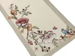 Bieżnik gobelinowy 40x100 cm w kwiaty i ptaki