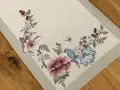 Bieżnik gobelinowy 40x100 cm w kwiaty i ptaki