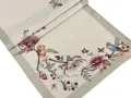 Bieżnik gobelinowy 45x140 cm w kwiaty i ptaki