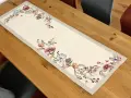 Bieżnik gobelinowy 45x140 cm w kwiaty i ptaki