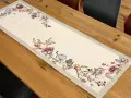 Bieżnik gobelinowy 45x140 cm w kwiaty i ptaki