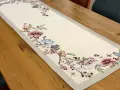 Bieżnik gobelinowy 45x140 cm w kwiaty i ptaki