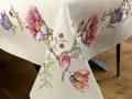 Obrus gobelinowy 140x240 cm w kwiaty i ptaki