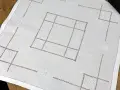 Biały obrus z lnem 85x85 cm z mereżką i haftem
