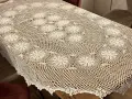 Obrus szydełkowy 140x210 cm owalny ecru