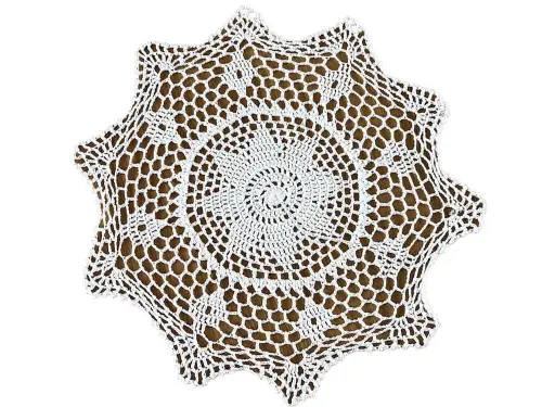 Serwetka szydełkowa śr. 30 cm biała okrągła