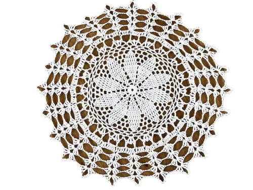 Serwetka szydełkowa śr. 30 cm biała okrągła