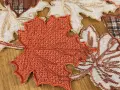 Serwetka śr. 30 cm Liście z lnem