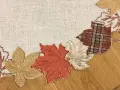 Serweta śr. 60 cm Liście z lnem