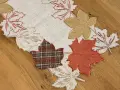 Bieżnik 40x85 cm Liście z lnem