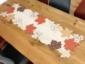 Bieżnik 40x140 cm Liście z lnem