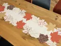 Bieżnik 40x140 cm Liście z lnem
