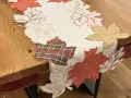 Bieżnik 40x140 cm Liście z lnem