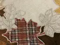 Bieżnik 40x140 cm Liście w kratę