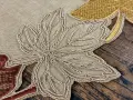 Bieżnik 40x140 cm Liście w kratę