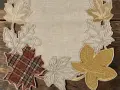 Bieżnik 40x140 cm Liście w kratę