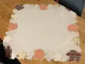 Obrus 85x85 cm Liście w kratę
