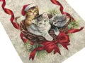 Bieżnik świąteczny gobelinowy 40x100 cm Świąteczne Koty