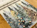 Bieżnik świąteczny gobelinowy 45x140 cm w choinki