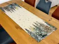 Bieżnik świąteczny gobelinowy 45x140 cm w choinki