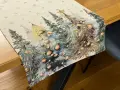 Bieżnik świąteczny gobelinowy 45x140 cm w choinki