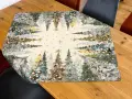Obrus świąteczny gobelinowy 100x100 cm w choinki