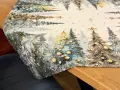 Obrus świąteczny gobelinowy 100x100 cm w choinki