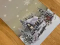 Bieżnik świąteczny gobelinowy 40x100 cm Zimowa Chatka