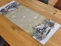 Bieżnik świąteczny gobelinowy 40x100 cm Zimowa Chatka