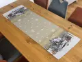 Bieżnik świąteczny gobelinowy 45x140 cm Zimowa Chatka