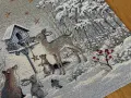 Bieżnik świąteczny gobelinowy 40x100 cm Srebrna Zima