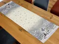 Bieżnik świąteczny gobelinowy 45x140 cm Srebrna Zima