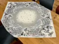 Obrus świąteczny gobelinowy 100x100 cm Srebrna Zima