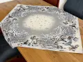 Obrus świąteczny gobelinowy 100x100 cm Srebrna Zima