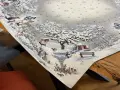 Obrus świąteczny gobelinowy 100x100 cm Srebrna Zima