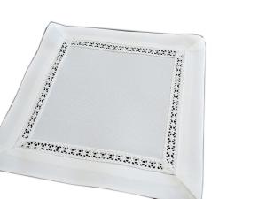 Serwetka 30x30 cm z koronką biały