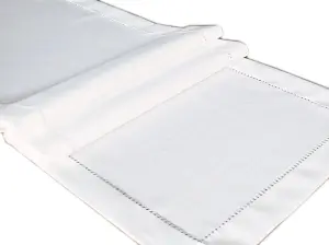 Bieżnik z mereżką 40x140 cm biały
